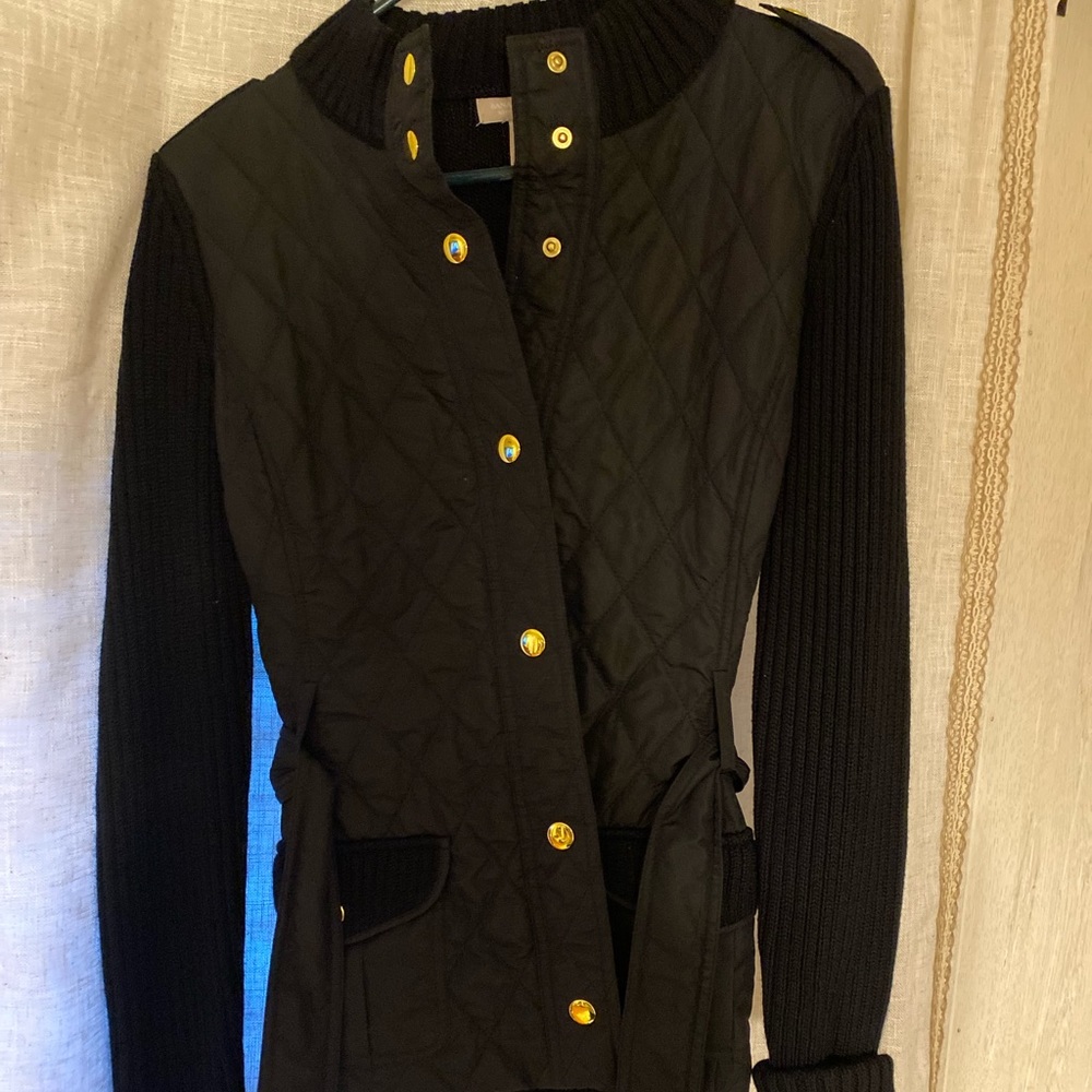 Banana Republic black sweater jacket.